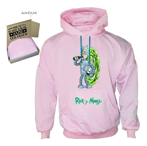 Imagen 6 de 10 de Buzo Hoodie Personalizado Unisex Rick And Morty Estampado