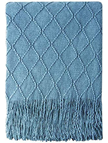 Bourina Throw Blanket Textured Solid Soft Para Sofa Couch Co