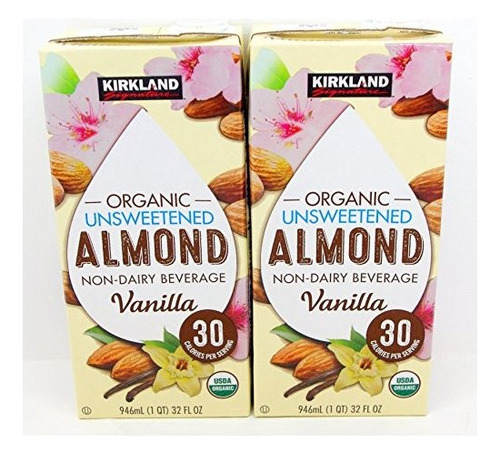 Kirkland Orgánica Sin Azúcar Almendra No Lácteos Bebidas / L