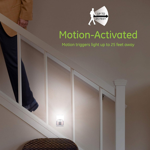 Luz Nocturna Con Sensor De Movimiento Ge Led, Enchufable ...