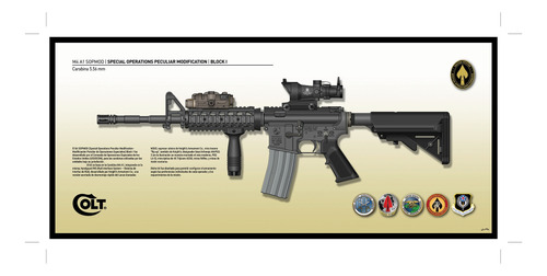 Lámina Impresa M4 A1 Sopmod / Block I - Weapons Art