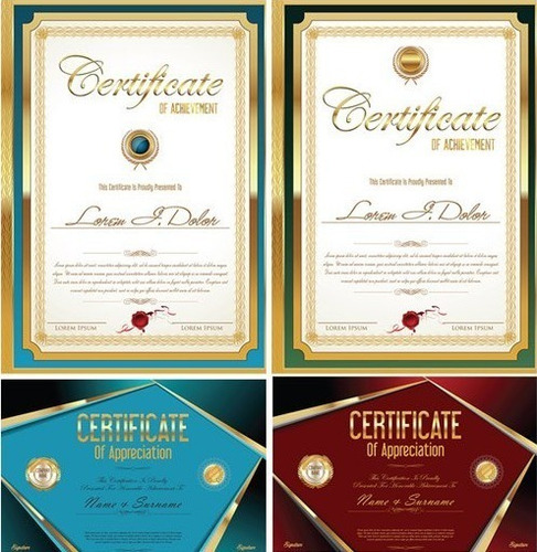 Pack Diplomas Certificados Editables Psd Imprimibles