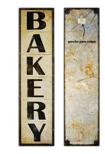 #10 - Cartel Decorativo Vintage - Bakery Panadería No Chapa