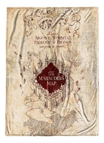 Warner Bros Harry Potter Merodeadores Mapa Manta - Medidas 5