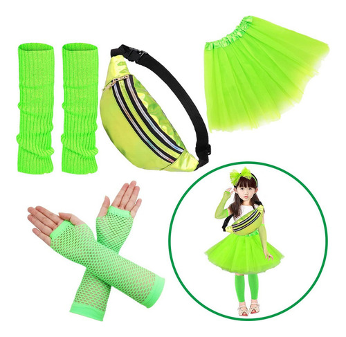 Conjunto Complementos Vestir Los Años 80 Para Mujer Y Niña