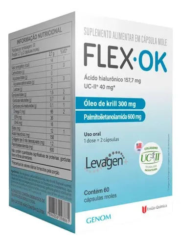 Suplemento Alimentar Flex Ok Genom 60 Cápsulas Moles - foto 1