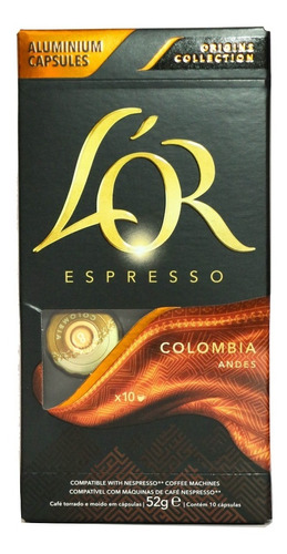 Cápsula Alumínio Café Lor Colombia Compatível C/ Nespresso