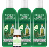 Comprar 3 Shampoos Aceite Árbol De Té 500ml C\u002Fu + Aceite Bergamota 