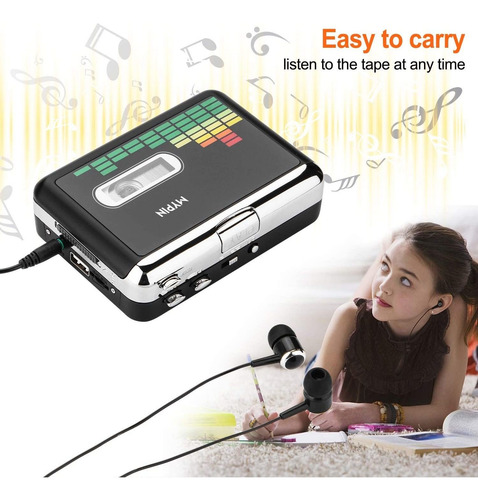Convertidor Mypin, Cassette A Mp3, Portátil, Con Audífonos