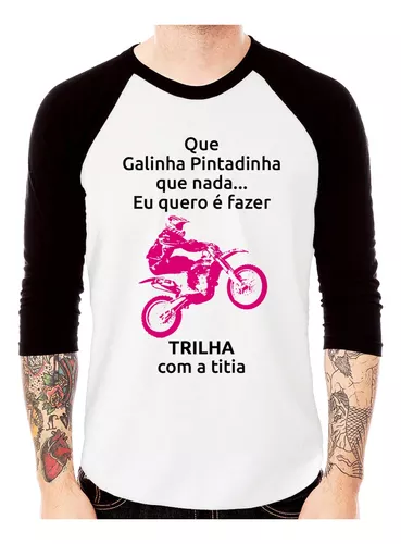 Camiseta Trilha com a titia (moto rosa)