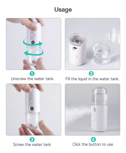 Margavar Nano Mist Pulverizador Portátil Para El Hogar, La O