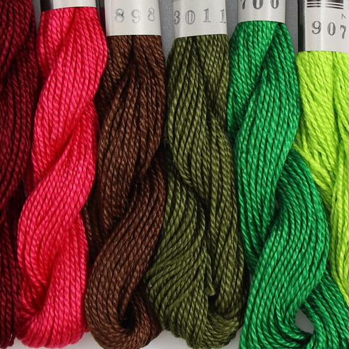 25 Madejas De Algodón Perlado Mercerizado Crochet Hilo...
