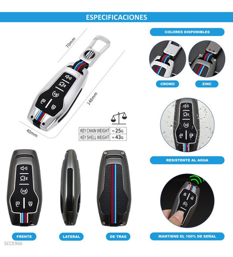 Funda Carcasa Llave Control Lincoln Mkz 2013 A 2016