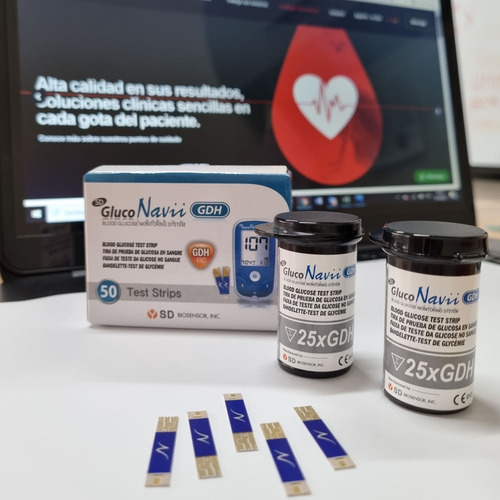 Tiras Reactivas De Glucosa X 50 Unidades - Gluconavii Gdh
