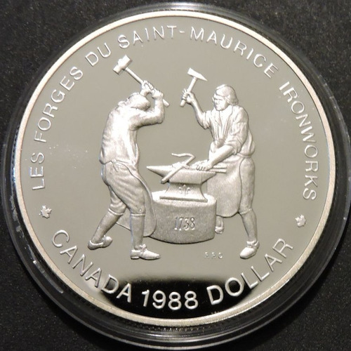 Canadá - Km161 - 1 Dolar 1988 - Plata Proof 