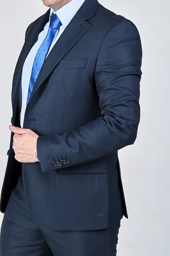 Traje Formal Para Hombre Azul Textura blazer Y Pantal n