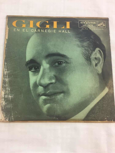 Gigli En El Carnegie Hall Disco Vinilo Lp Rca Victor