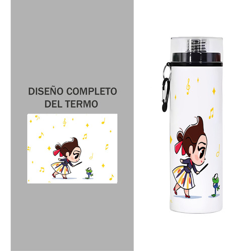Termo Cilindro Princesas Botella 750ml Franny