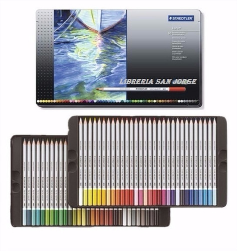 Lata De 60 Lapices De Colores Acuarelables Staedtler Karat