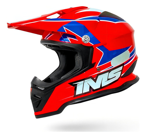 Capacete Ims Army 21 Vermelho/ Azul