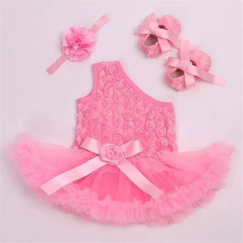 Roupa Para Boneca Bebê Reborn 50 Cm Com Sapato