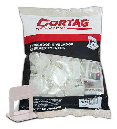 Espaçador Nivelador 1,0mm Cortag 60693 Pacote 50 Peças