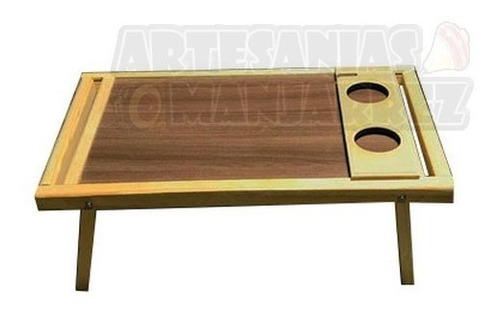 Mesa De Servicio Plegable Cama Lap Porta Vaso Desmontable