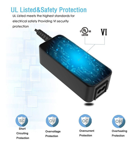 Cargador De Ca De 19 V Compatible Con Monitor Lcd Led L...