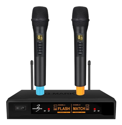 G-mark Sistema Microfono Inalambrico Uhf Base Karaoke 3 2