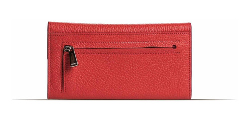 Billetera Prüne Chicago roja graneado cuero