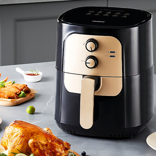 Air Fryer Gaabor Magno Af65m-bk01a 5,5l Preto/dourado Preto Com Dourado