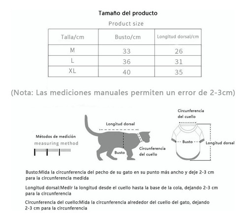 Imagen 2 de 7 de Fajas Postoperatorias Para Gato Y Perro Chaleco Mascotas