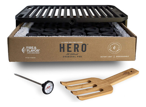 Fire & Flavor Hero Grill Kit Ultra-portable Easy Instant Li.