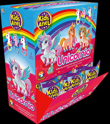 Kids Anel Pop Fun Unicórnio Kit Com 32 Un