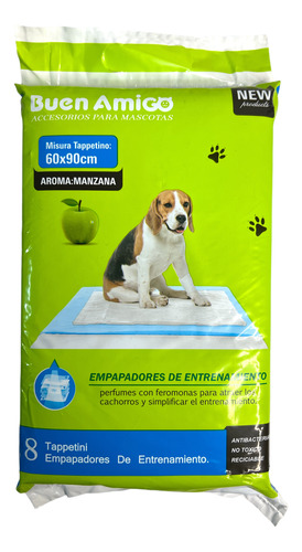 Sabanilla Aroma Manzana 8 Pcs 60*90 Cm Para Mascota