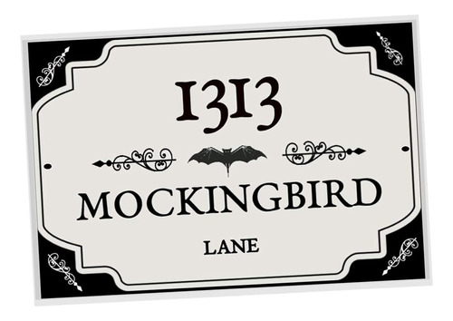 Señal De 1313 Mockingbird Lane  Impresión De Metal Rã...