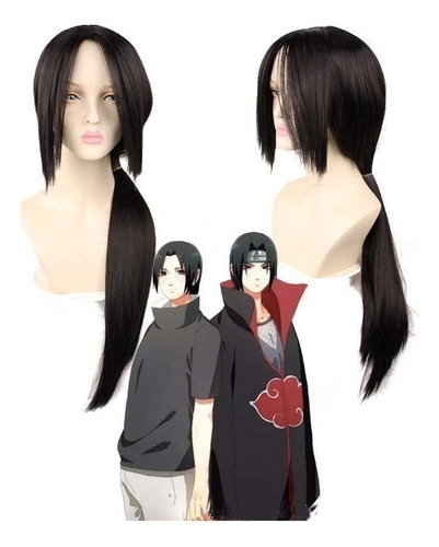 Peluca De Cosplay Uchiha Itachi Con Accesorios De Anime