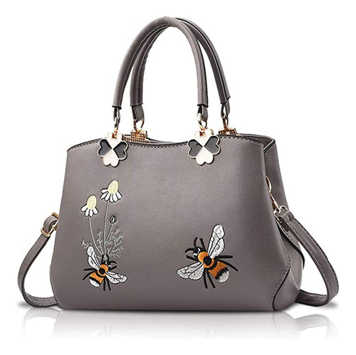 Bolsos De Hombro Retro Bordados Con Forma De Abeja Para Muje