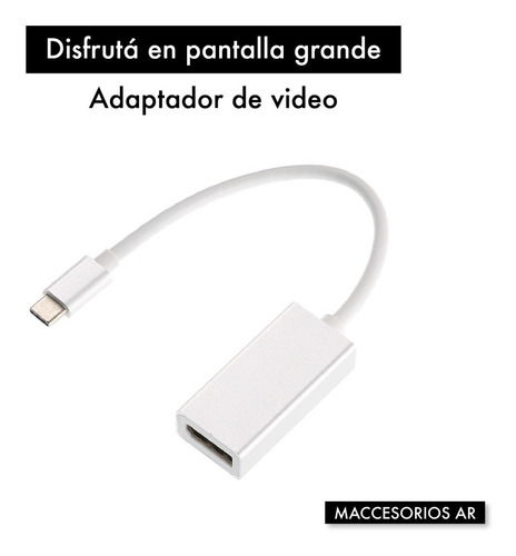 Imagen 8 de 10 de Adaptador Usb C A Displayport Computadora Celular 4k Ultrahd