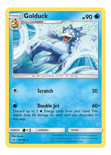 Cartas Pokemon Golduck 29/149 Sum