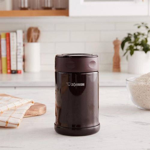 Marmita Termica Pote Bento Aço Zojirushi Eae50 Marrom 500ml