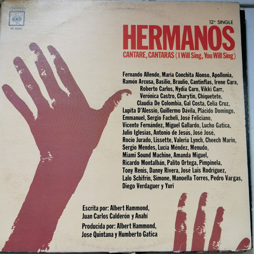 Disco Lp:hermanos Cantare- Cantaras, Single