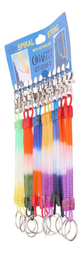 New 12pcs De Plástico Llavero Retráctil Clips Llavero Y