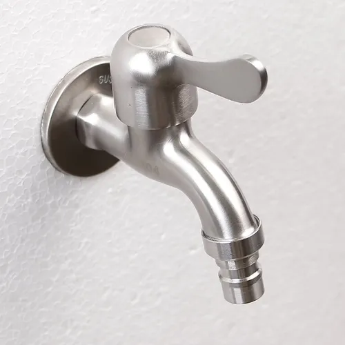 Grifo De Acero Inoxidable, Llave De Paso 1/2