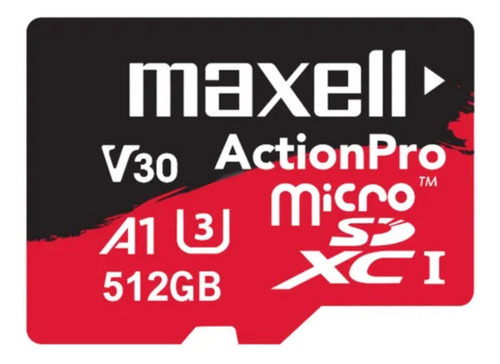 Memoria Micro Sd Maxell 8k 100mb/s 512gb A1 V30 Mcsd-512u3