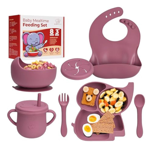 Set Completo De Alimentación De Silicona Para Bebés De Más D
