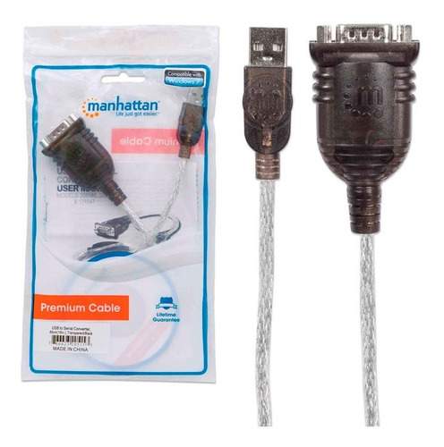 Cable Adaptador Manhattan De Usb A Serial Rs232 Db9 Macho 