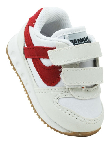 Tenis Panam 011468-0015 Blanco/rojo Bebé