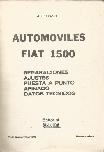 Automóviles Fiat 1500 J. Fernapi 