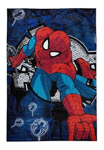 Frazada Piñata Flannel con diseño hombre araña wall de 220cm x 155cm